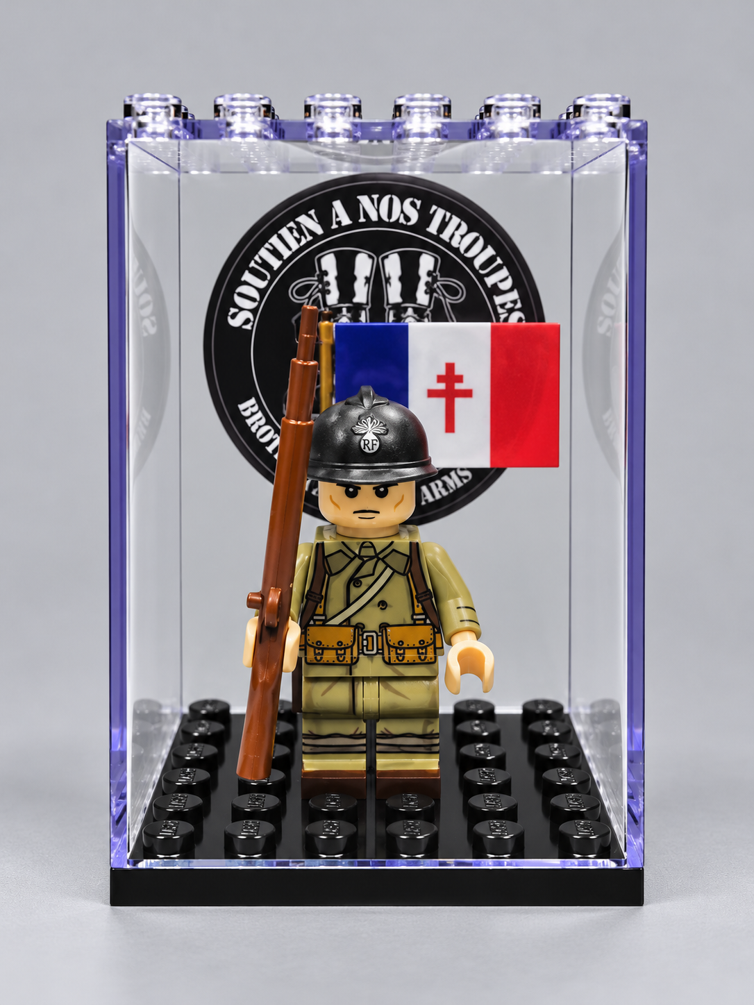 Figurine Soldat Français avec Drapeau de la France Libre – Seconde Guerre mondiale – Brothers in Arms