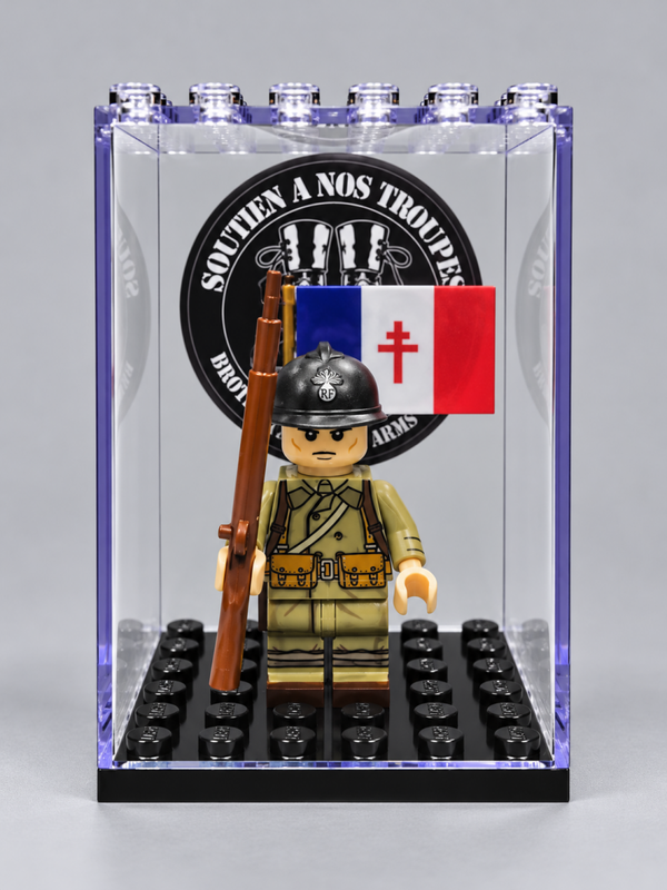Figurine Soldat Français avec Drapeau de la France Libre – Seconde Guerre mondiale – Brothers in Arms