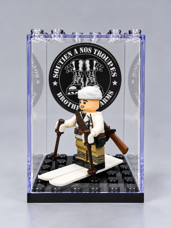 Figurine Chasseur Alpin Français à Skis – Troupes de montagne – Tenue blanche