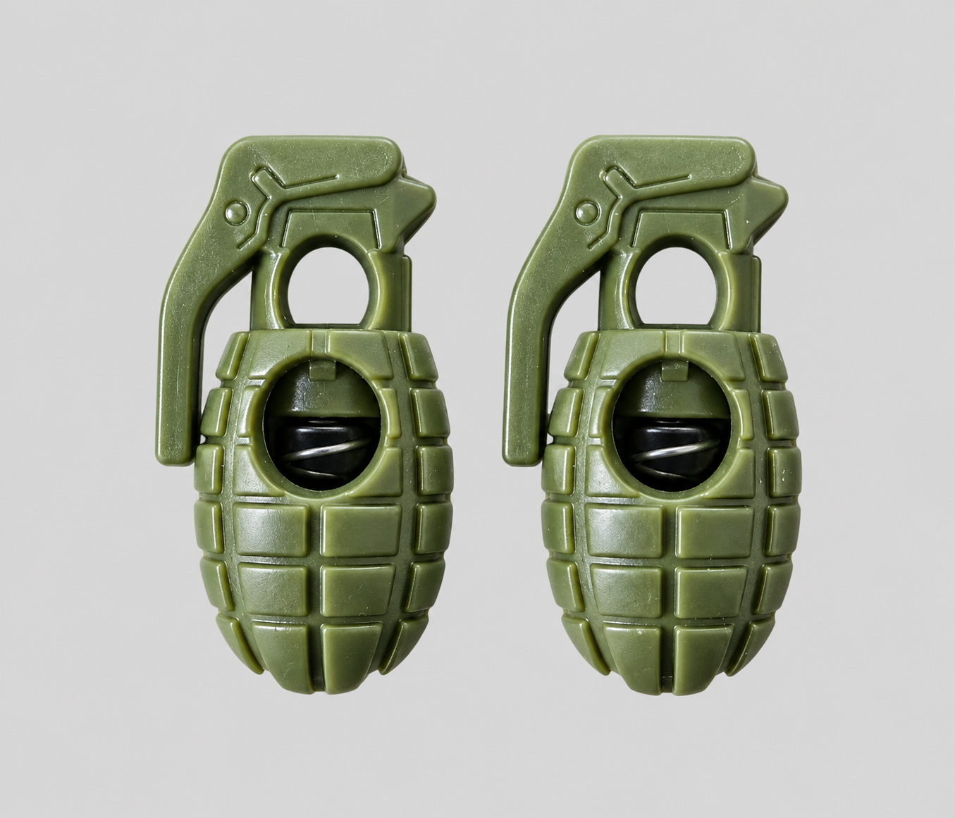 Clips de lacets Grenade – Vert militaire – Vendus par paire
