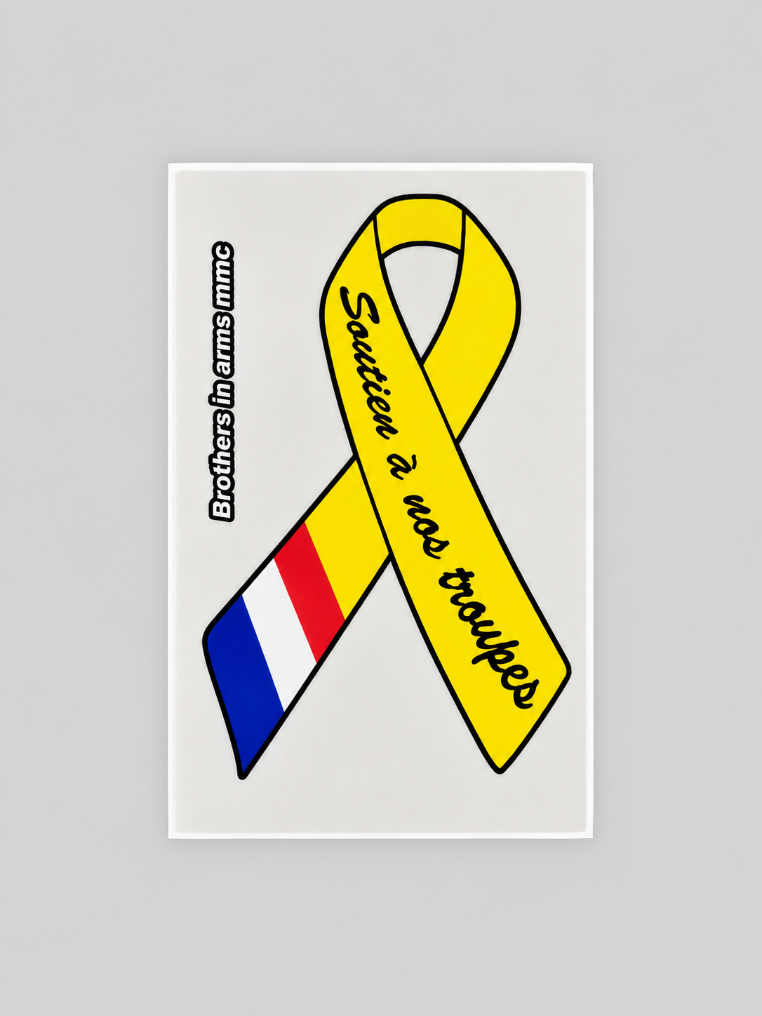 Sticker Ruban Jaune Soutien à nos Troupes grande taille – Sticker historique BIA