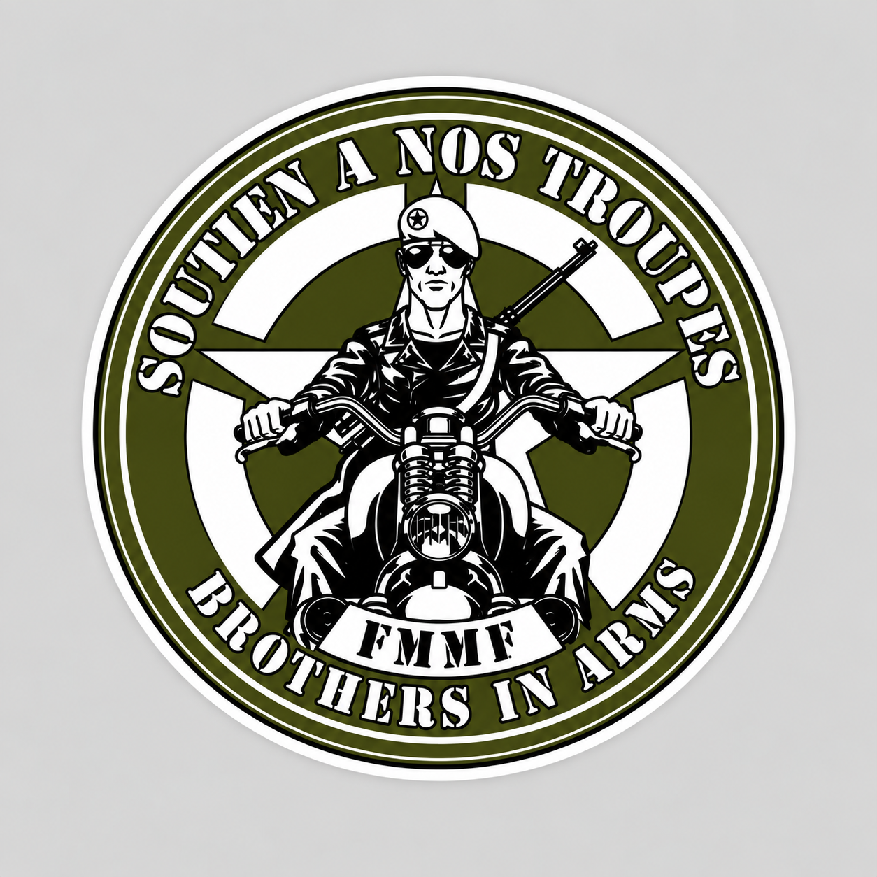 Sticker Brothers In Arms – Soutien à nos troupes FMMF
