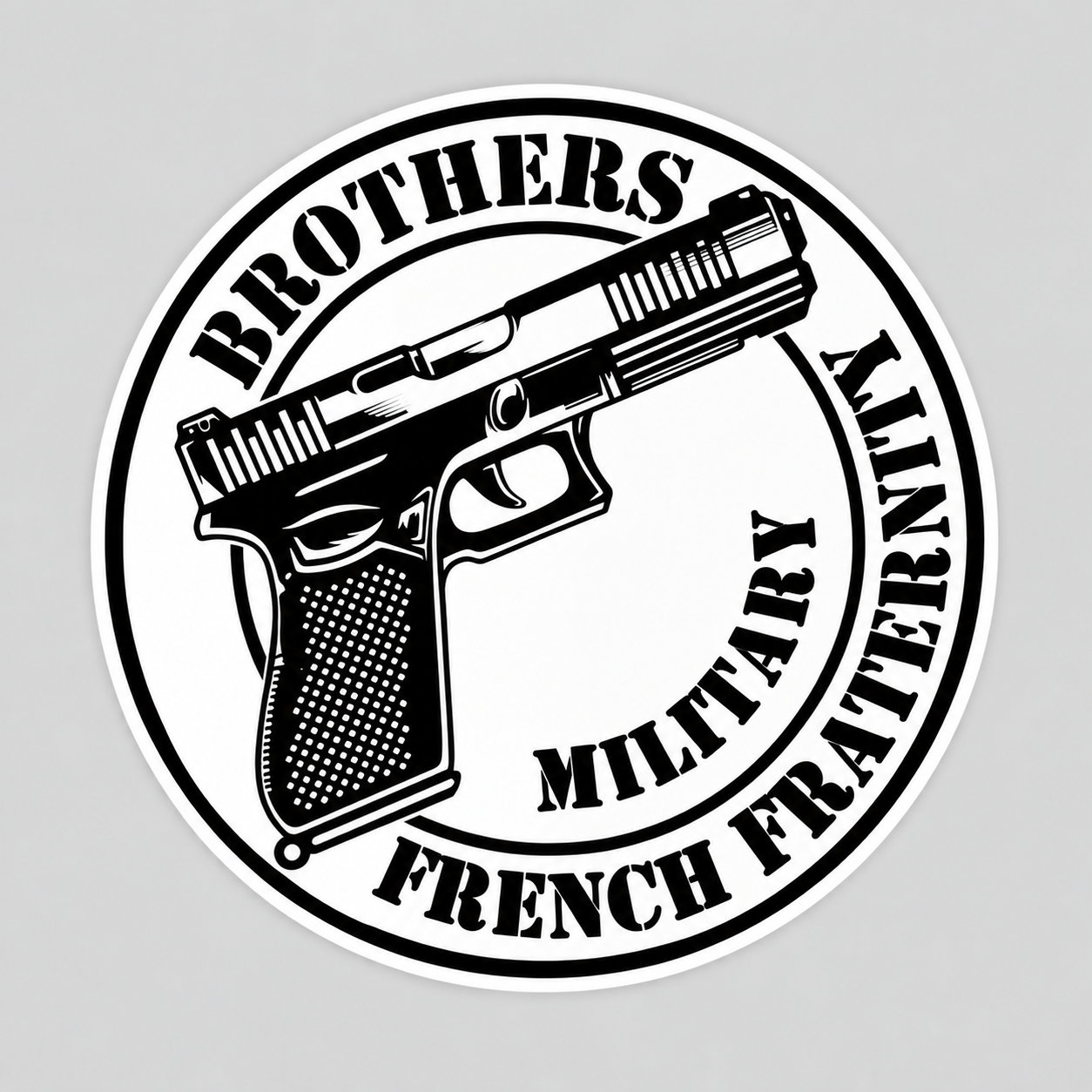 Sticker Brothers In Arms – Pistolet Military Fraternity