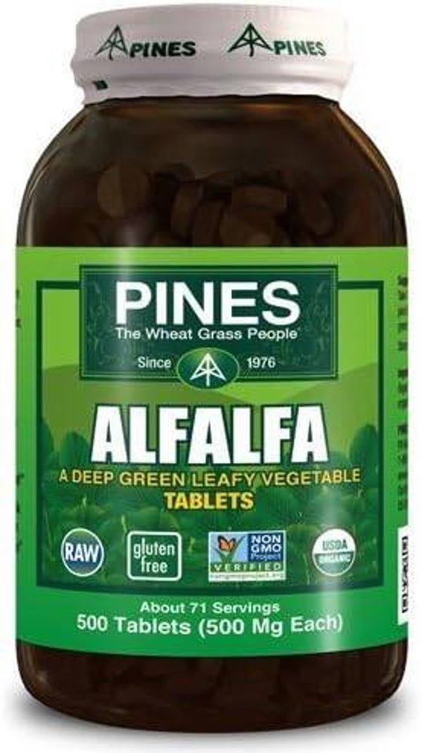 Pines International Alfalfa - Organic - Tablets - 500 Tablets