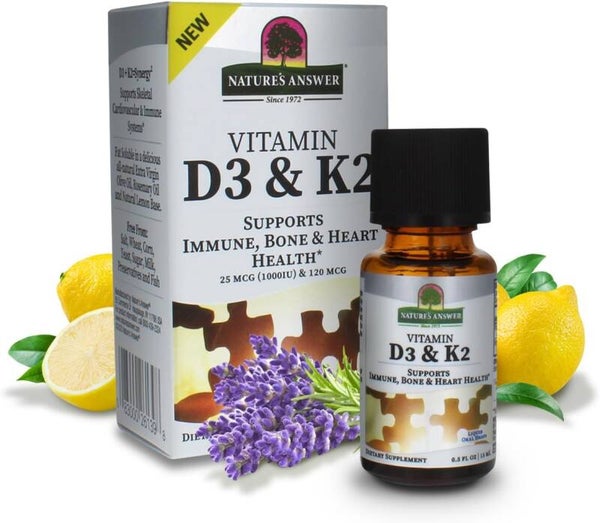 Nature's Answer - Vitamin D3 & K2 Drops - 1 Each-.5 FZ