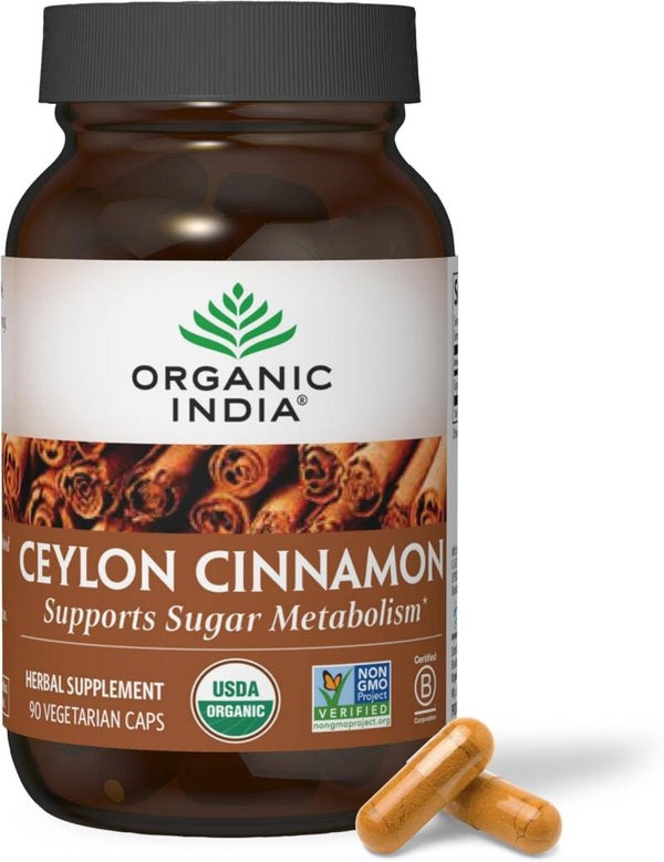Organic India Organic Herbal Supplement -cinnamon - 90 Vcap