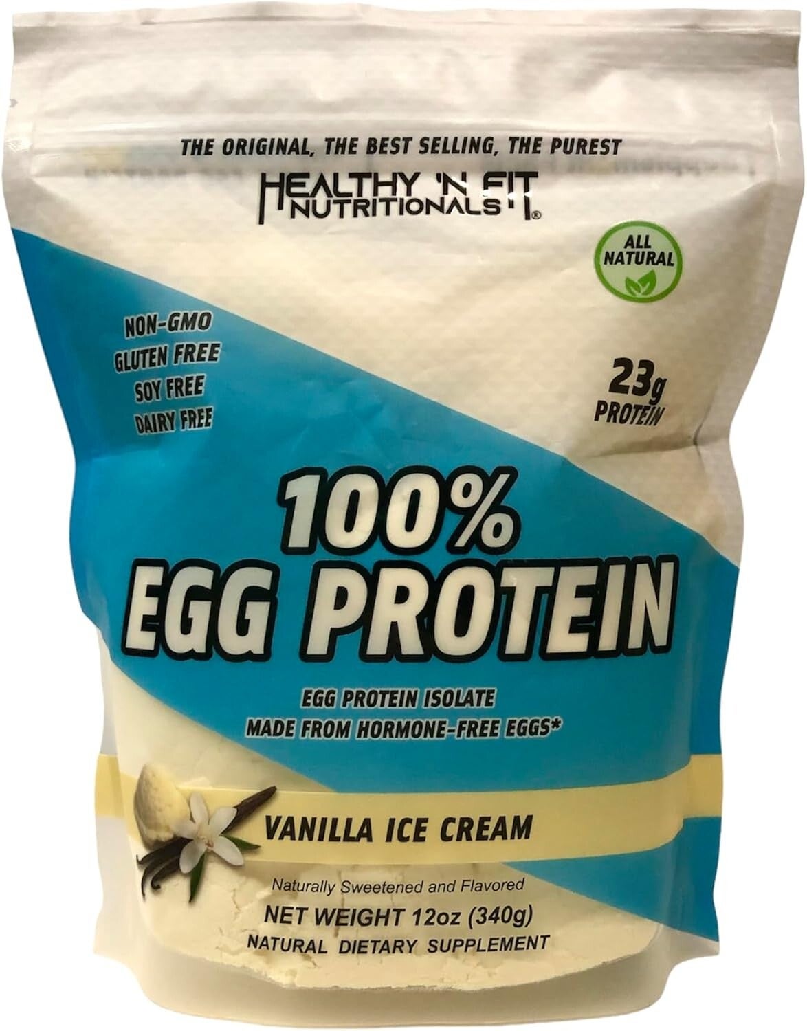 Healthy 'N Fit Nutritionals 100% Egg Protein Vanilla Ice Cream - 12 oz