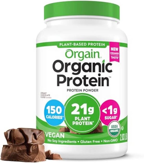 Orgain Organic Protein Powder - Plant Based - Creamy Chocolate Fudge - 2.03 Lb