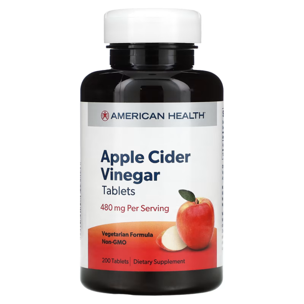 American Health - Apple Cider Vinegar - 480Mg - 200 Tablets