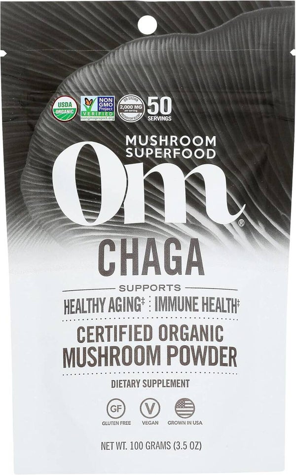 Om - Chaga Organic Powder 100grm - 1 Each - 3.5 Oz