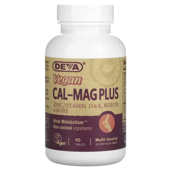 Deva Vegan Vitamins - Cal-mag Plus - 90 Tablets