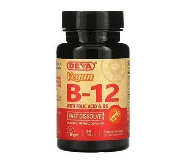 Deva Vegan Vitamins - B12 Sublingual - 90 Sublingual Tablets