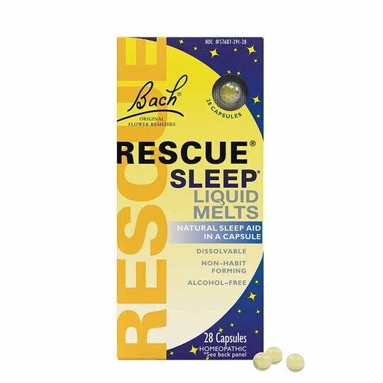 Bach Flower Remedies Rescue Sleep Liquid Melts - 28 Capsules