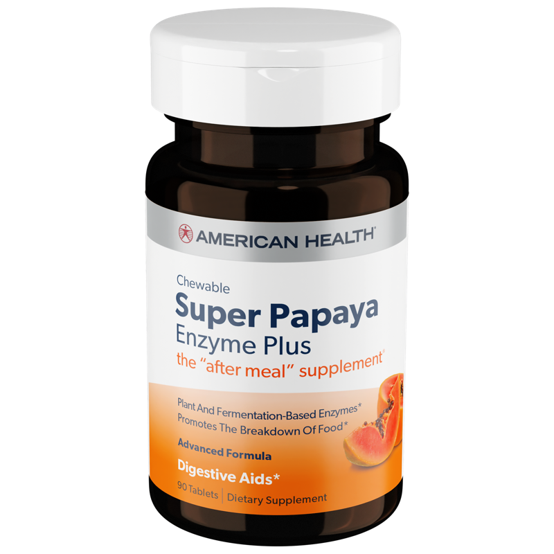 American Health - Super Papaya Enzyme Plus Chewable - 180 Chewable Tablets