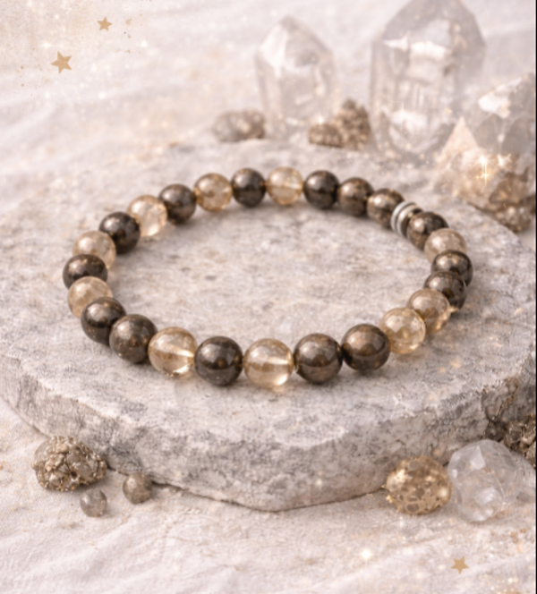 Bracelet Pyrite et Citrine