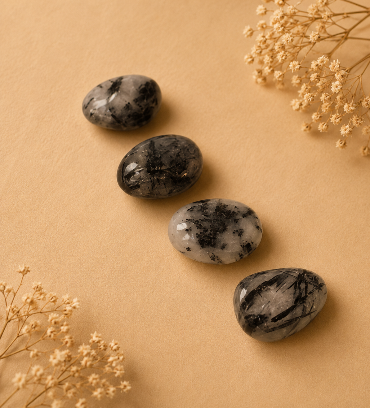 Pierre Roulée Quartz Tourmaline