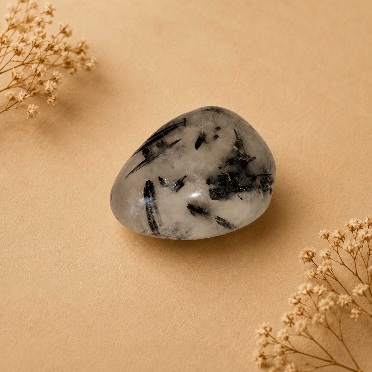 Pierre Roulée Quartz Tourmaline