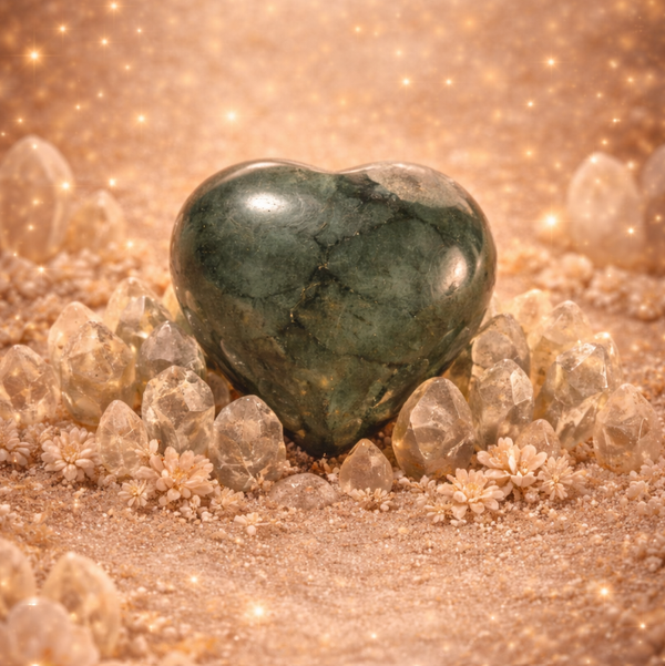 Galet coeur Jade