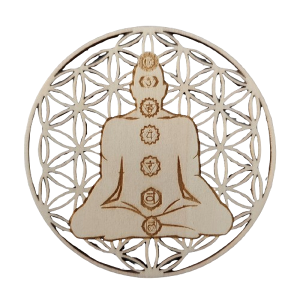 Plaque Méditation Bois