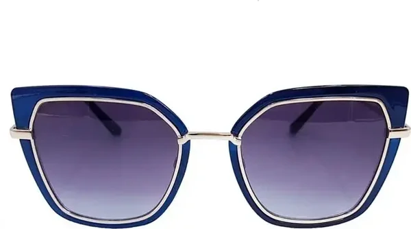 Ted Baker 'Hetty' TB1613 608 55 - Navy Blue and Gold Butterfly Frame - Grey Lens
