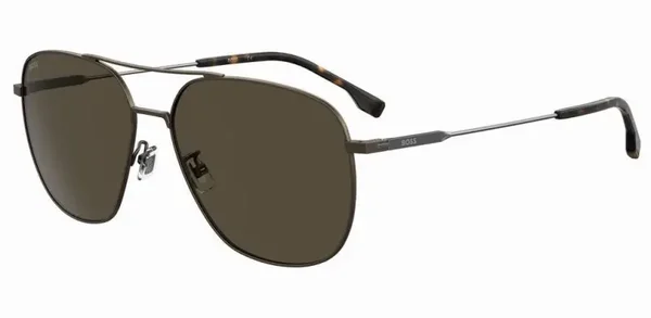 BOSS Sunglasses - 1557/O/F/S 1OT/70 - Bronze Metal Drop-Eye Frame - Brown Lens