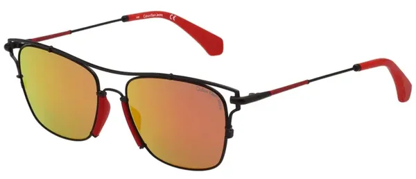 Calvin Klein Jeans - CKJ166S (002) - Matt Black Metal - Blue/Red Mirrored Lens