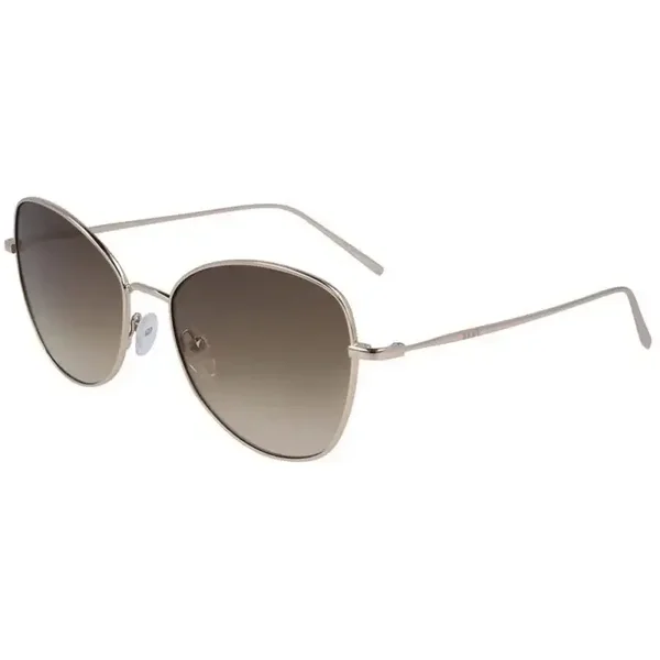 DKNY Sun - DK104S 001 - Authentic Gold Metal Frame - Brown Gradient Lens
