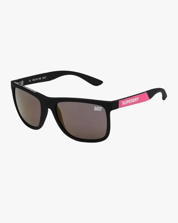 Superdry - SDS-RUNNER-116 - Matt Black & Pink Urban - Rectangular - Grey Lens