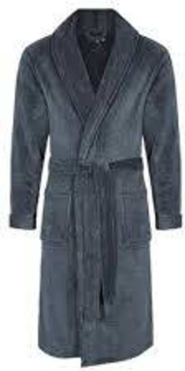 CHAMPION 'Knightsbridge' Men's Grey Fleece Dressing Gown - 3143 - Medium (38/40")