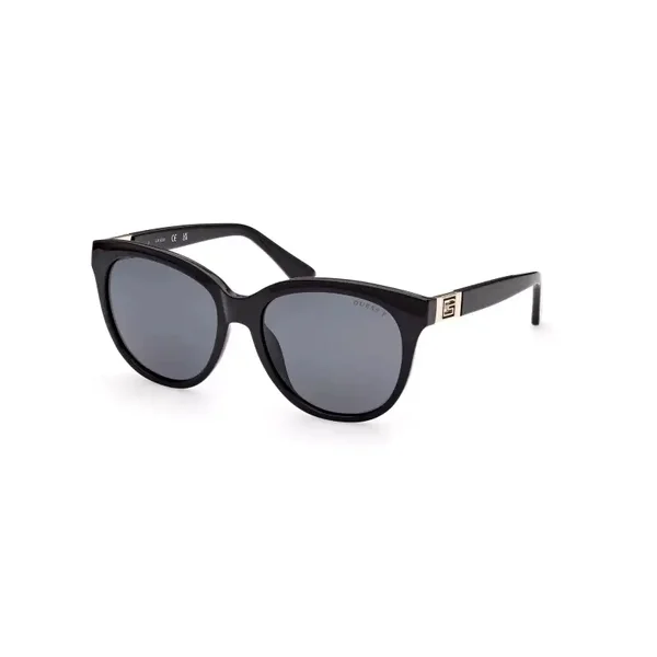 Guess Sunglasses - GU7850 01D - Shiny Black - Gold Logo - Grey Polarised Lens