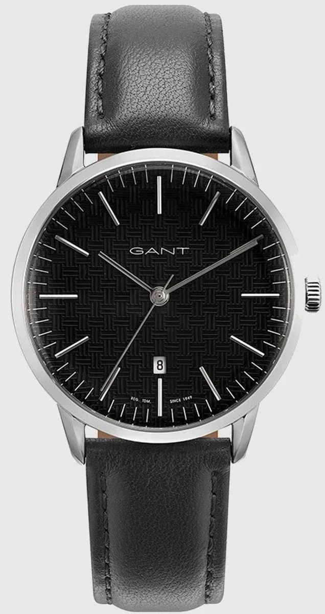 Gant ‘ARCOLA’ Classic Men’s Quartz Wristwatch – Black Leather – GT077001