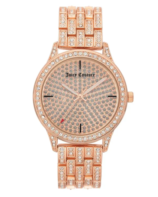 Juicy Couture 'Black Label' Rose Gold & Diamante Bracelet Ladies Wristwatch - JC/1144PVRG