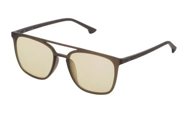 Police - SPL366 W45M - Jungle 3 Matt Brown Frame - Double-Bridge - Yellow Lens