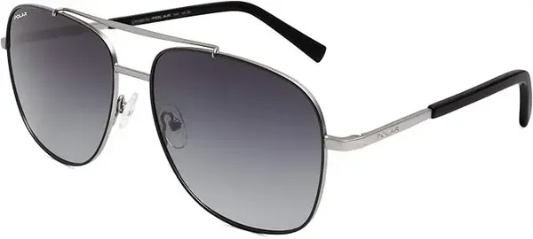 Polar Sunglasses - NILES 48/F - Charcoal & Silver Frame - Grey Polarised Lens