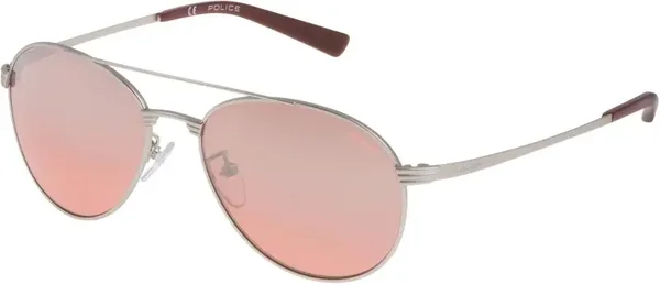 Police - SK540 581X - Matt Palladium Tear-Drop - Double Bridge - Pink Lens