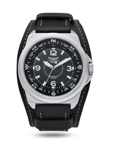 Aviator Retro Classic Quartz Watch - 44mm - Matt Black - AVAW9499