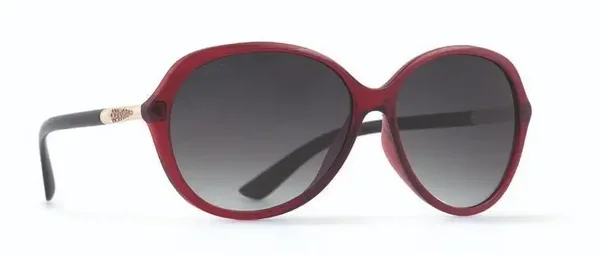 Seksy – N2809B – Round Burgundy Sunglasses – Embellished with Swarovski