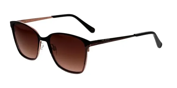 Ted Baker 'Cerise' - TB1563-004-53 - Square Black & Gold Frame - Brown Lens
