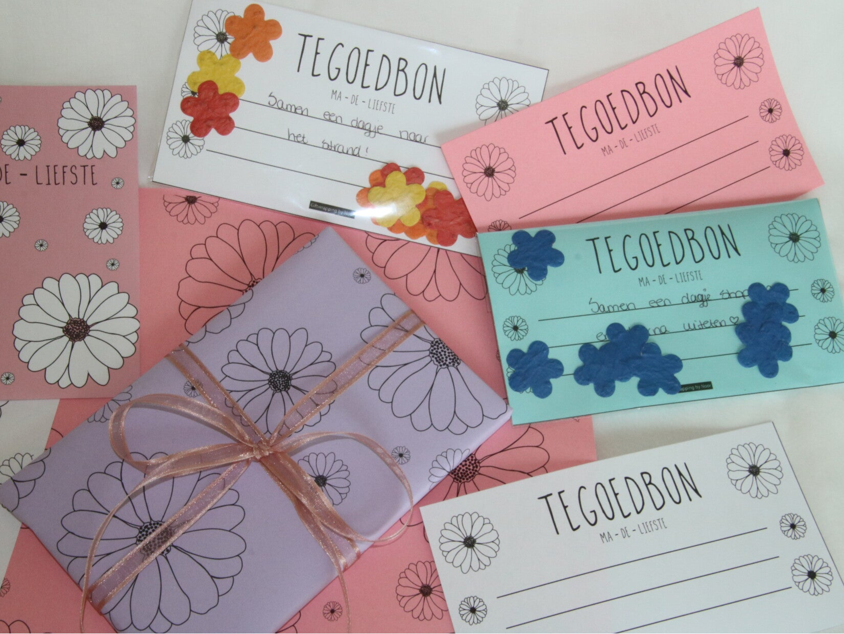 Tegoedbon ma-de-liefste zwart-wit