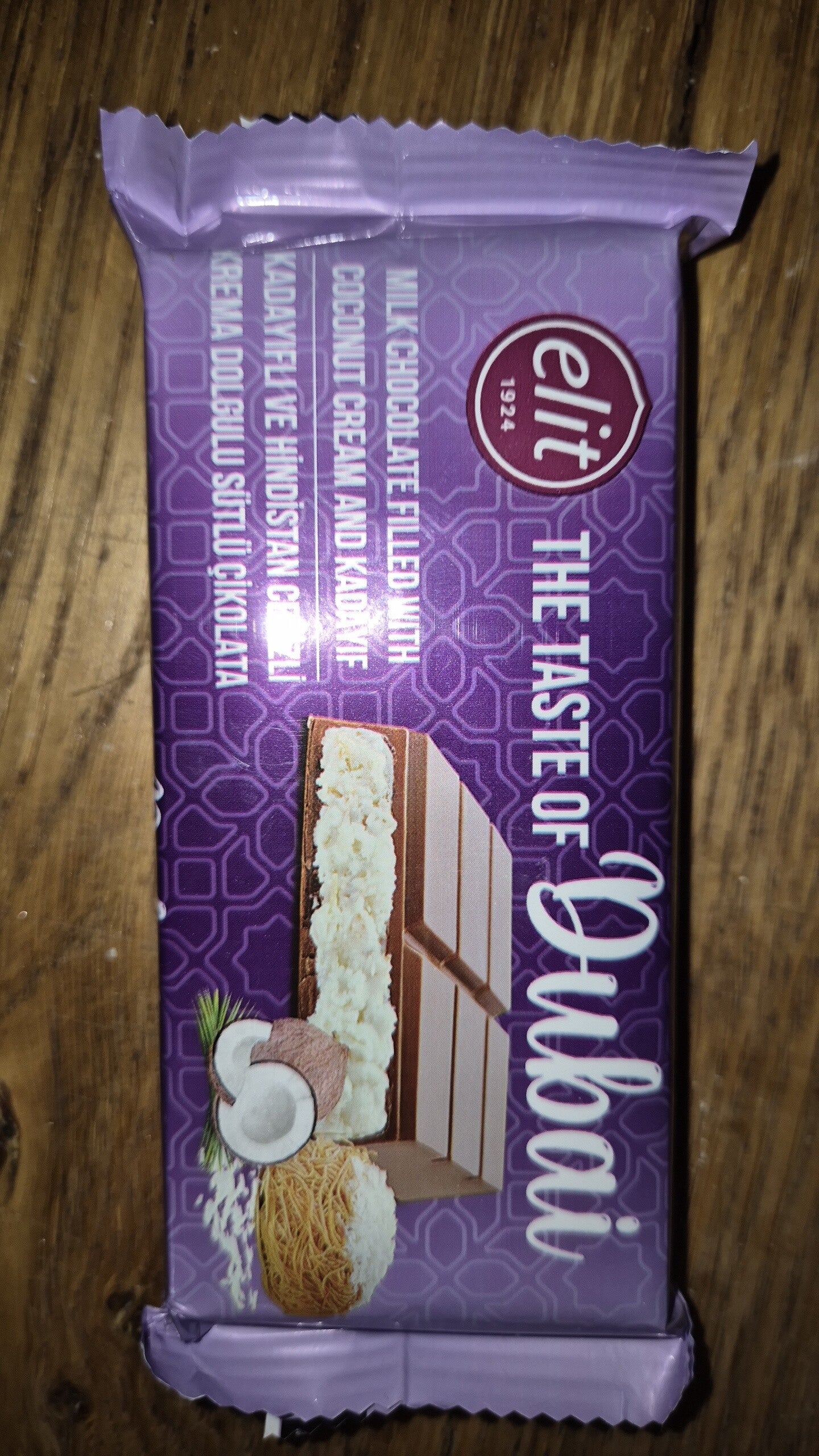 Barre de chocolat Dubai