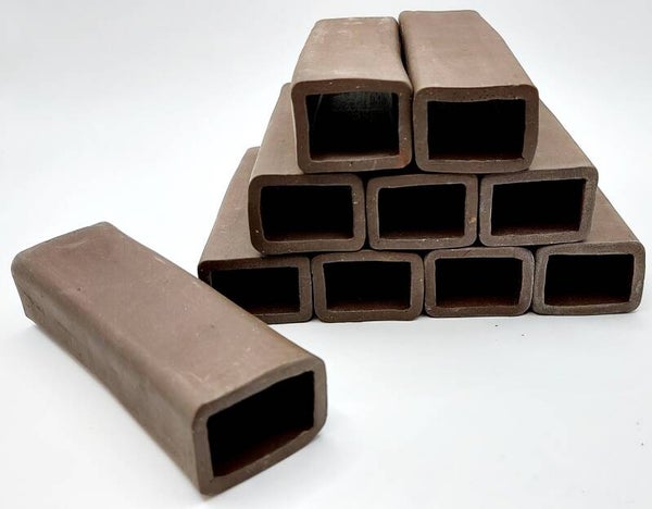 Röhre eckig, 10 - 12 cm in schwarz/ braun