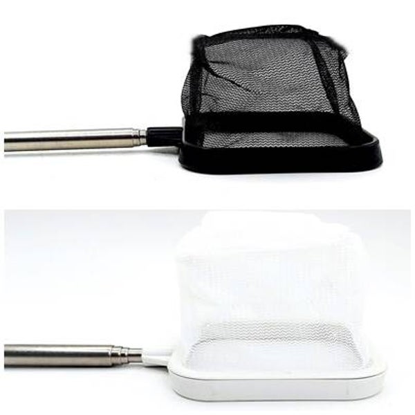 Stabiler Kescher mit Rahmen - Teleskoparm - schwarz oder weiß