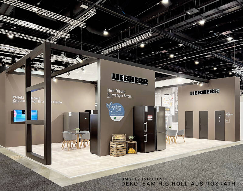 Hochwertige Umsetzung Messestand Liebherr