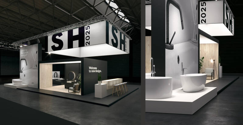 booth design with high quality construction in germany for ISH 2025