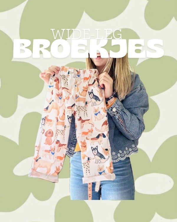 WIDE-LEG broekjes KATOEN