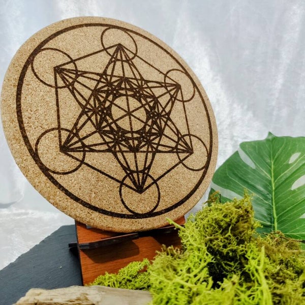 Dessous de plat, liège, gravure laser.