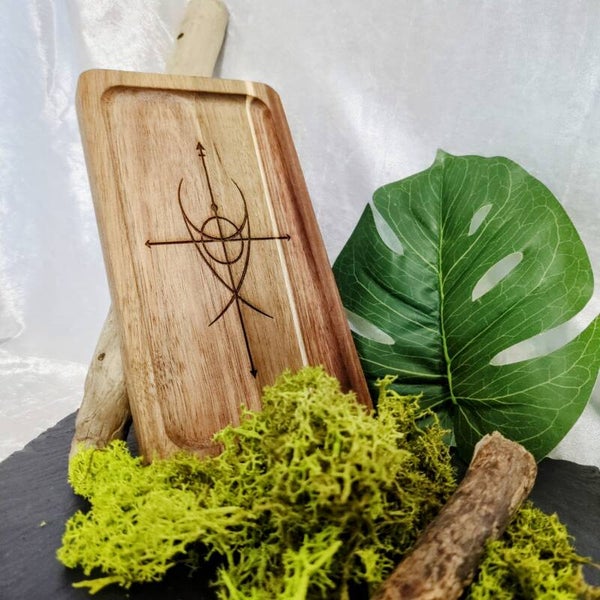 Plateau bois Acacia, symbole de protection