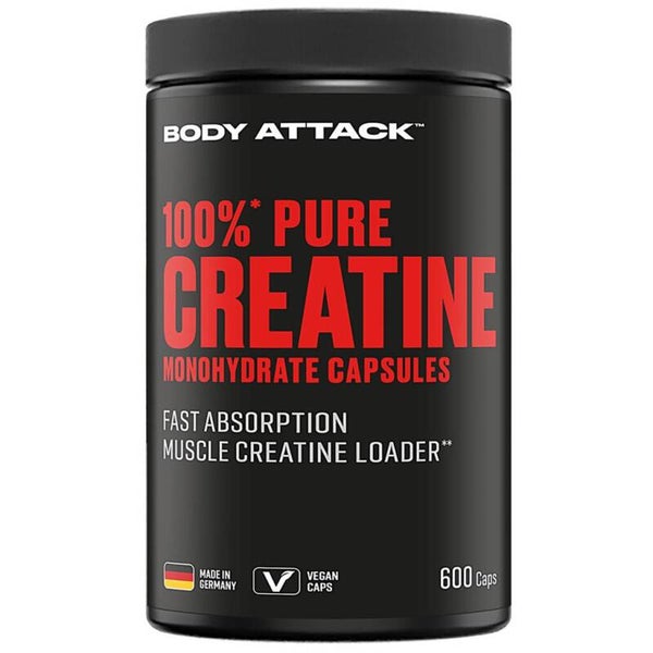 BODY ATTACK 100% Pure Creatine 600 kaps.