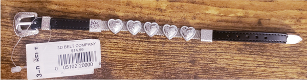 NWT Silver Heart Belt Buckle Designed by The 3-D Belt CO. / Silver Striker Collection