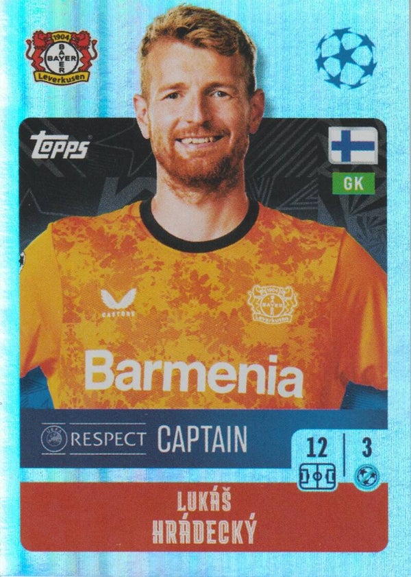 #101: Lukás Hrádecký (Bayer 04 Leverkusen) - Topps UEFA Champions League 2024/2025